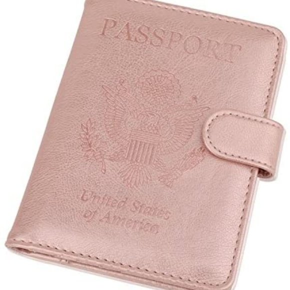 Leather Rose Gold passport Holder Brand New - Picture 7 of 8